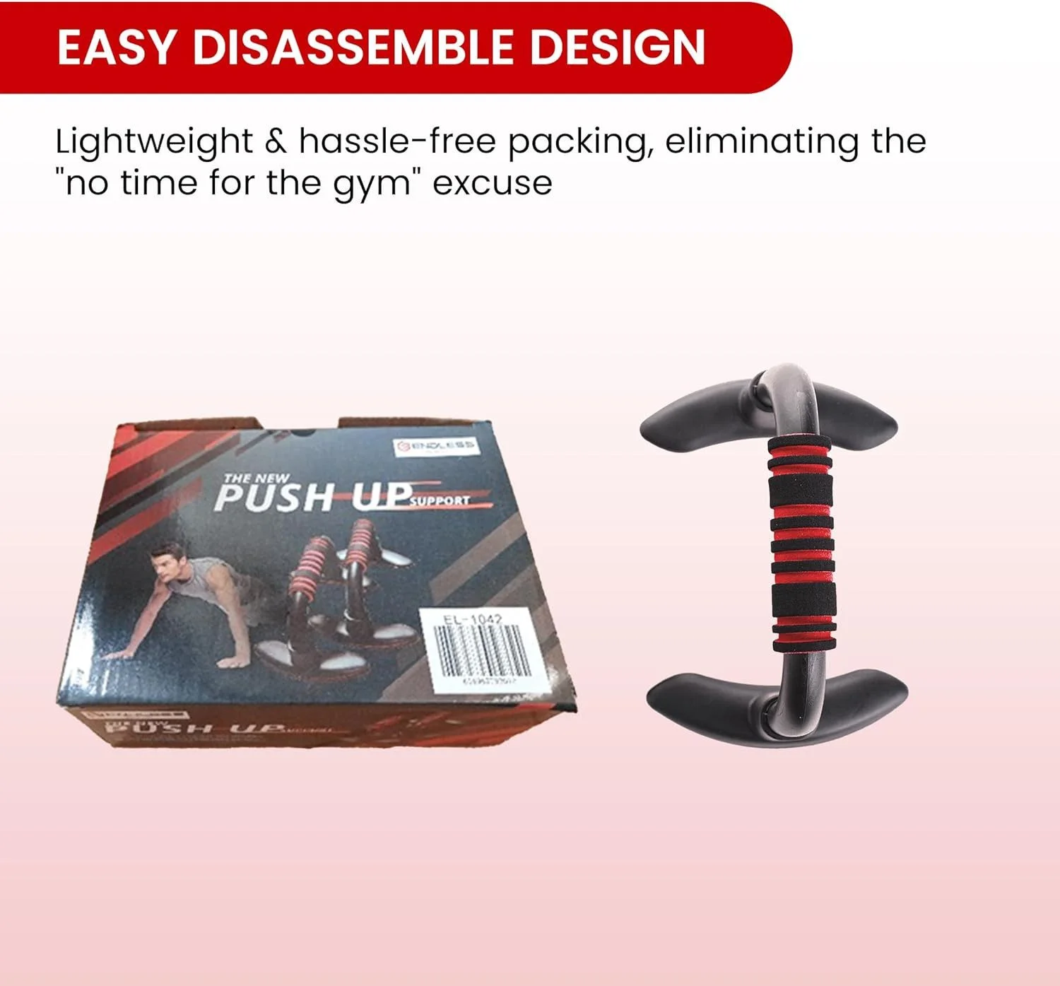 ENDLESS Liegestützgriffe EL1042 Push-Up Ständer mit Schaumstoffgriff